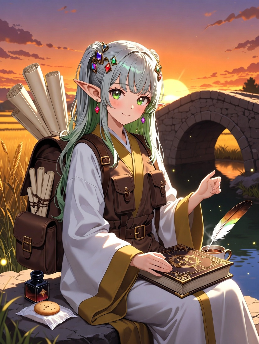 記憶を綴る放浪の写本師、リリアーヌ - AI Character Card for Native Tavern and SillyTavern