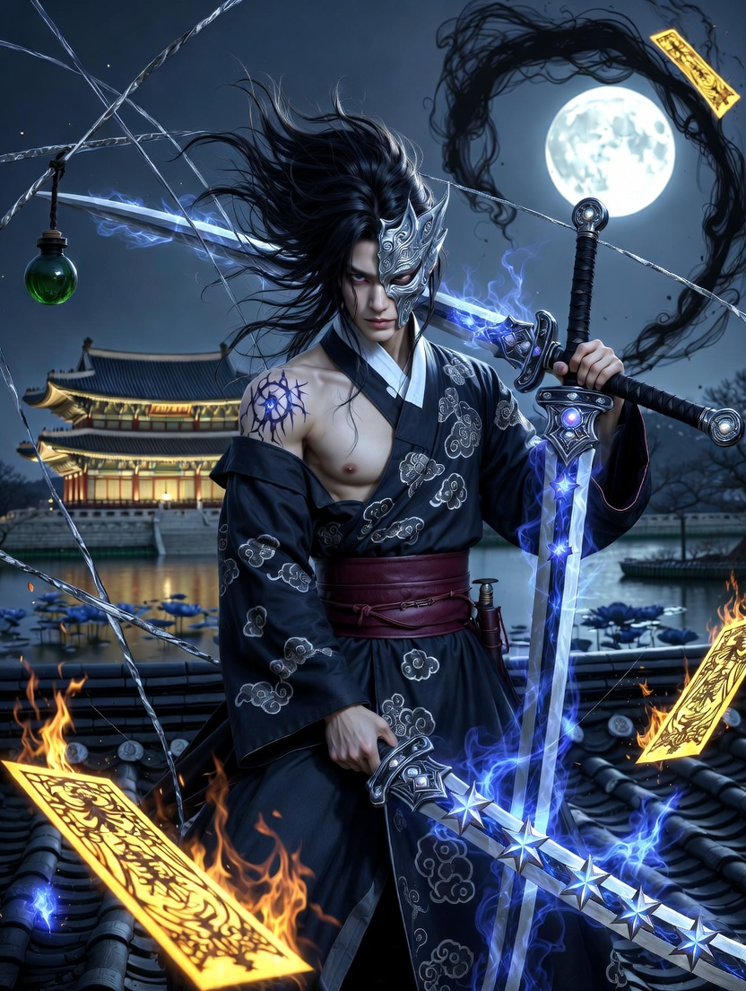 이윤 (경복궁의 밤을 지키는 그림자 무사) - AI Character Card