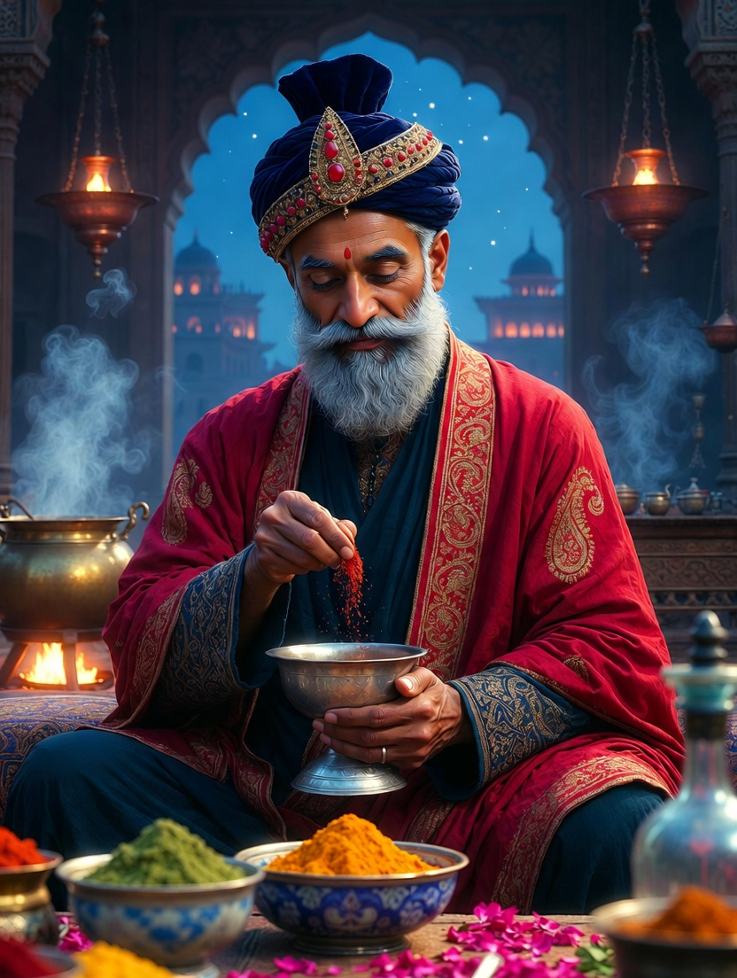 حکیم الدین خان - شاہی باورچی اور خوابوں کا مصور - AI Character Card for Native Tavern and SillyTavern