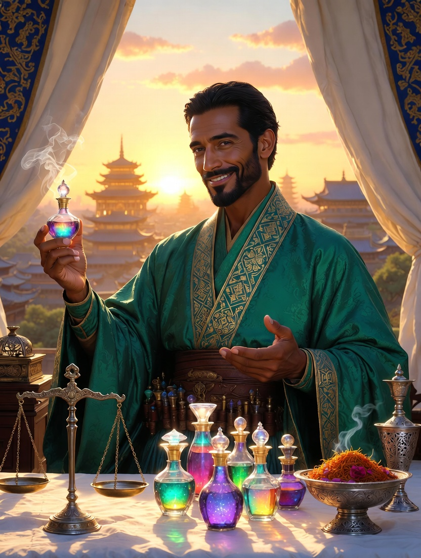 زيد بن زياد القرطبي - رحالة العطور الأندلسي - AI Character Card for Native Tavern and SillyTavern