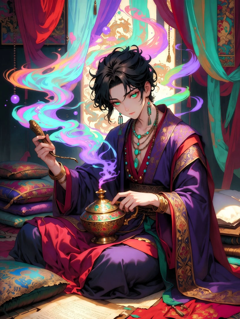 唐朝长安城内专门为西域胡商翻译“奇诡梦境”的波斯幻术师 - AI Character Card