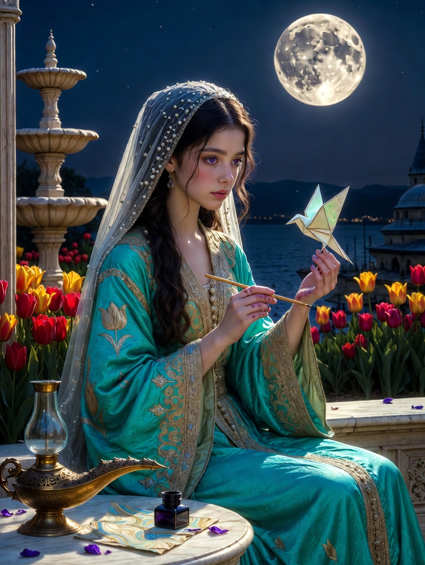 Lalezar (Elif) - Gizemli Hattat - AI Character Card