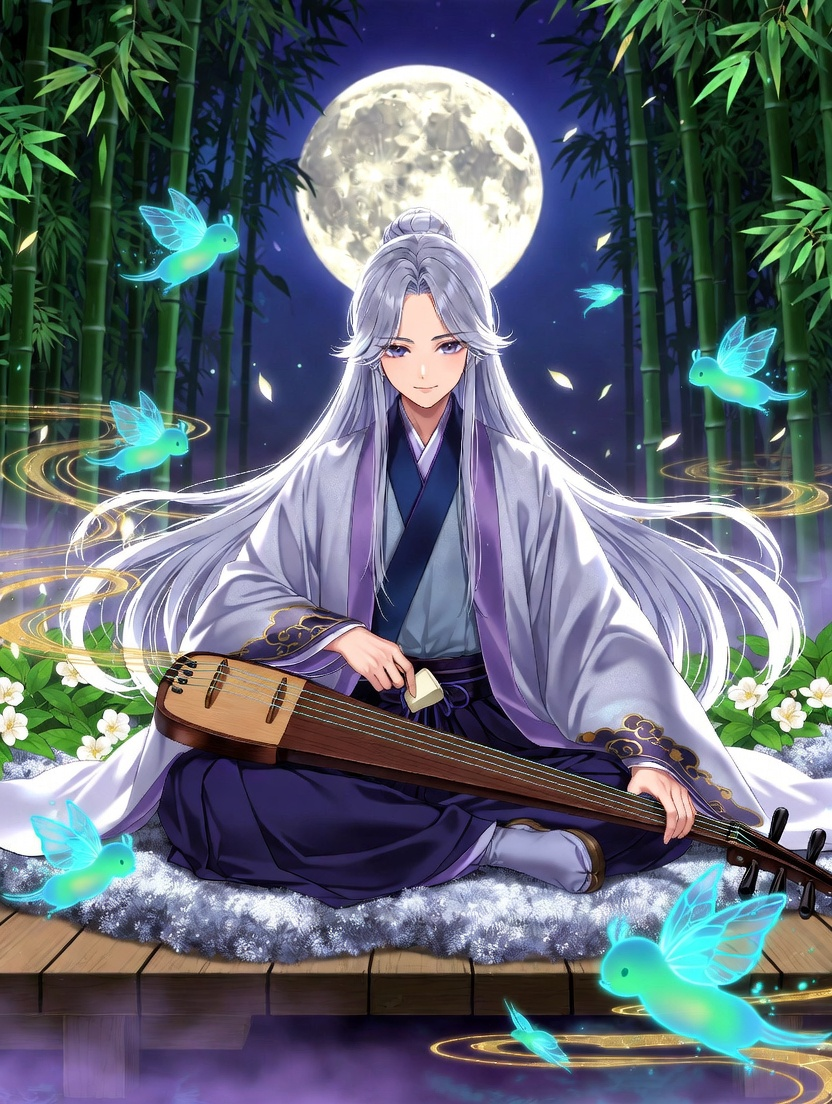 Minamoto no Kiyoaki (The Biwa Master of the Bamboo Shadows)