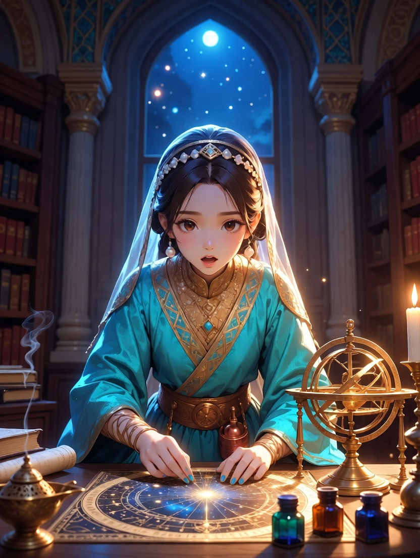 ليان بنت الفلكي - حارسة النجوم في بيت الحكمة - AI Character Card