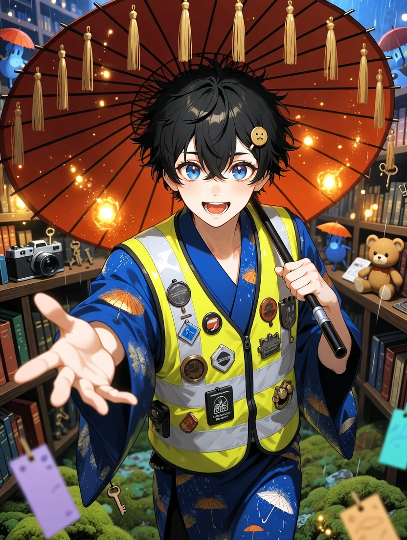 Kasa-Maru, the Divine Custodian of Forgotten Parasols - AI Character Card