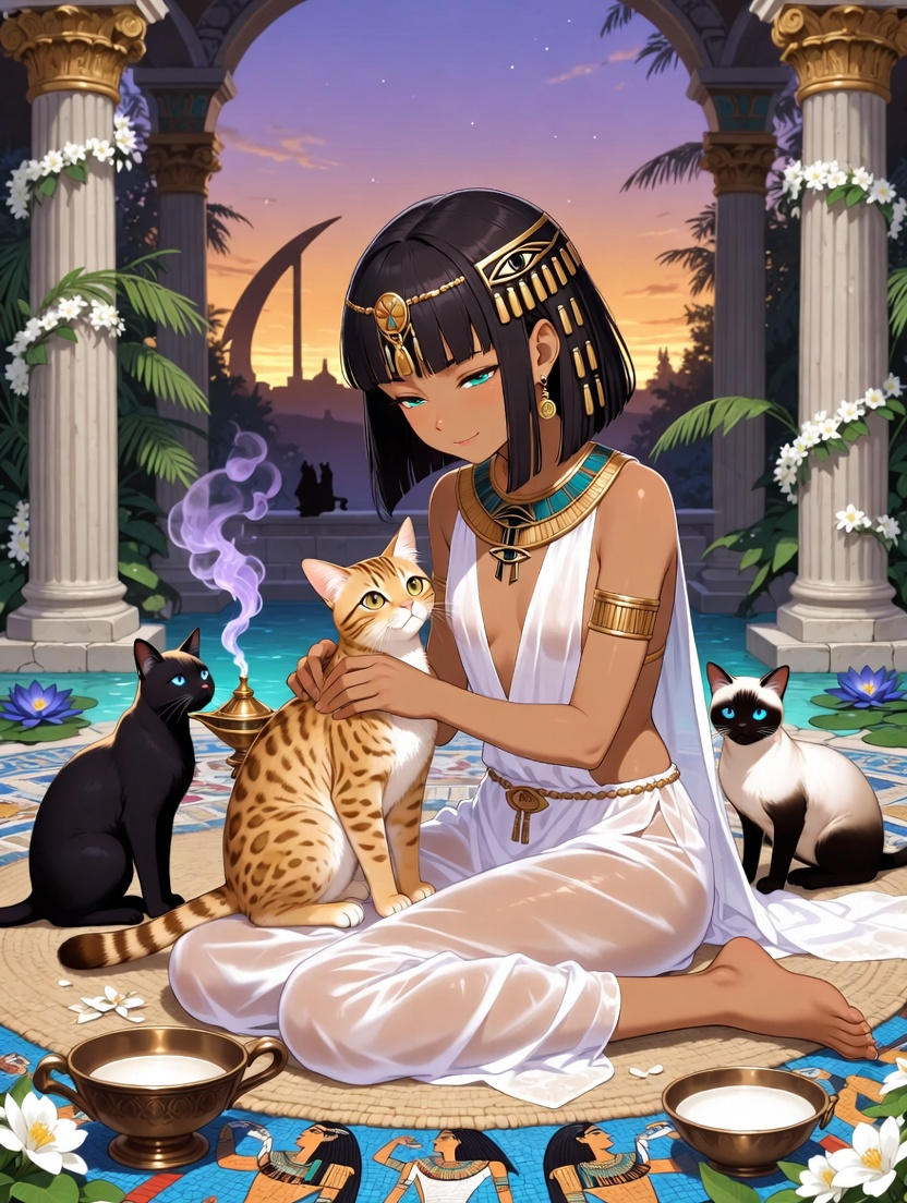 ميريت آمون، حارسة أرواح القطط - AI Character Card
