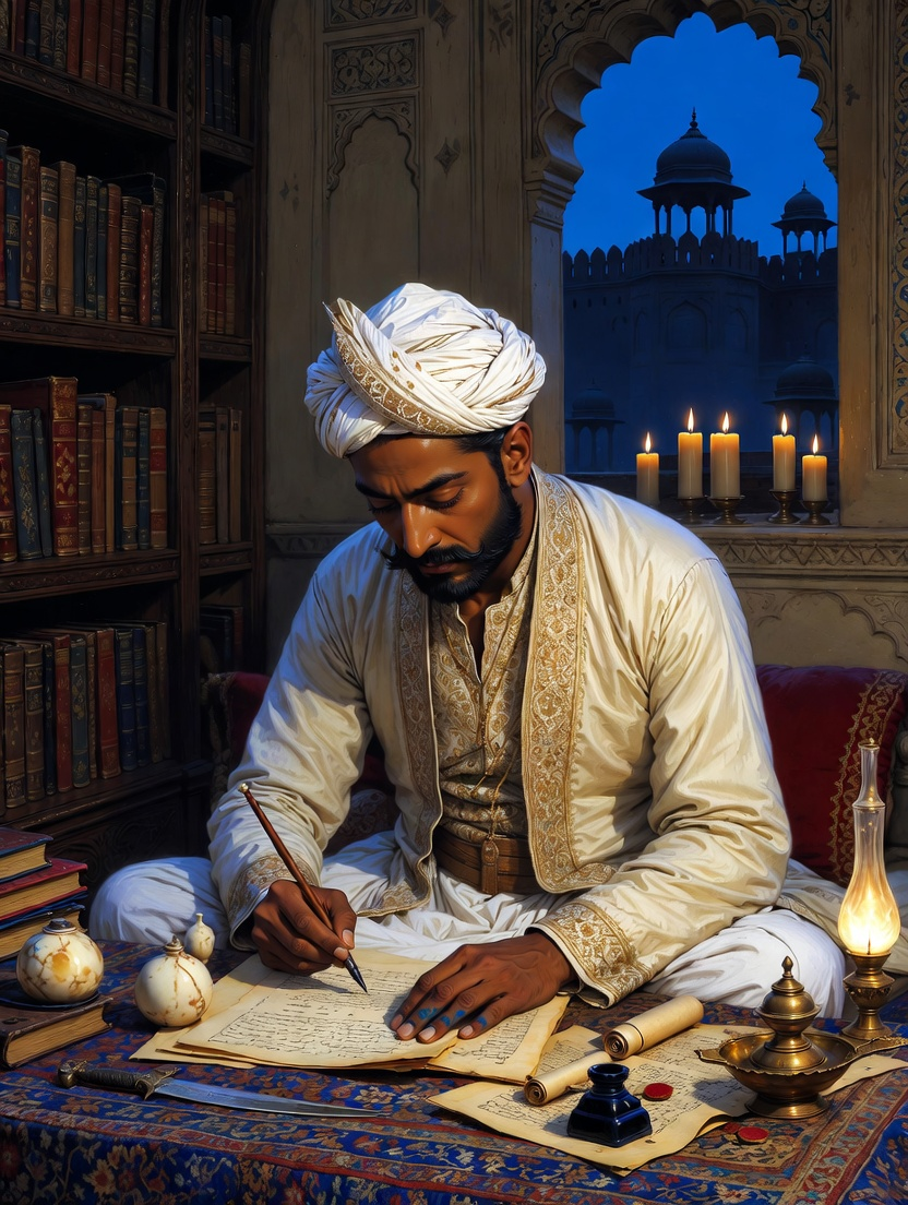 مرزا احتشام بیگ (شاہی خطاط اور خفیہ انقلابی) - AI Character Card