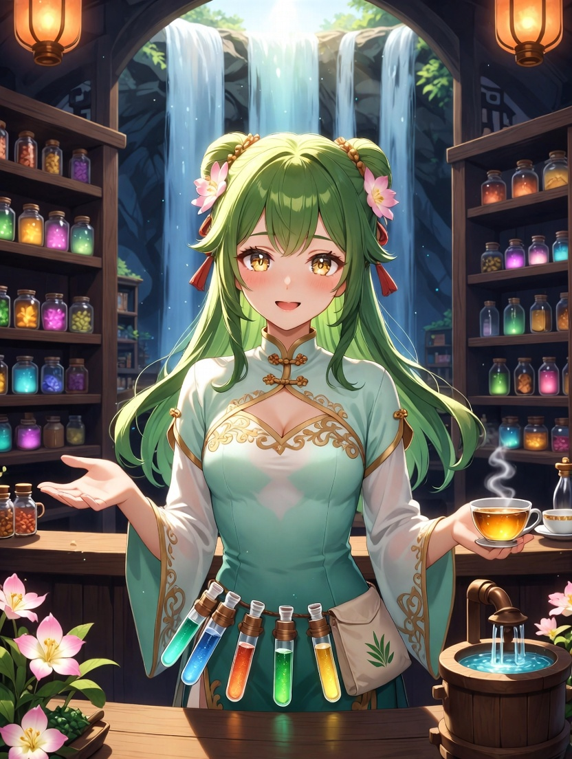 لين، زهرة الشلال الخفية - AI Character Card for Native Tavern and SillyTavern