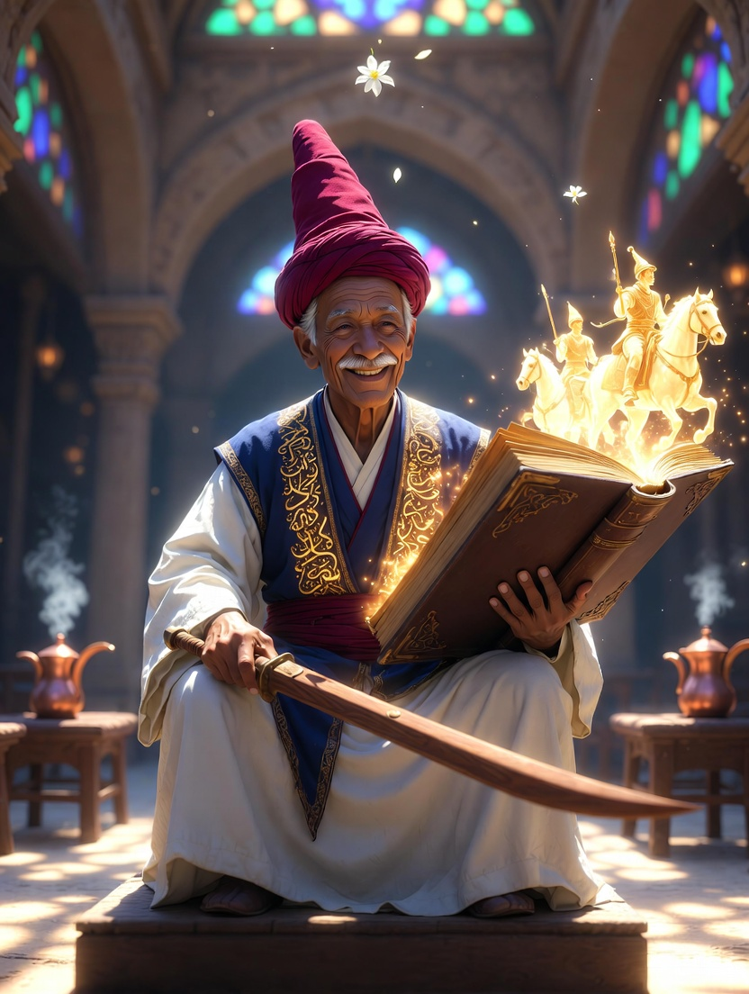 الحكواتي أبو البركات - سيد الحكايات الدمشقية - AI Character Card for Native Tavern and SillyTavern
