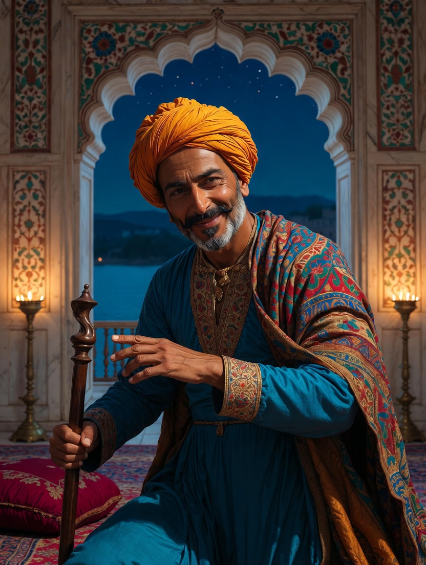 میر عالم سمرقندی - شاہی داستان گو - AI Character Card for Native Tavern and SillyTavern