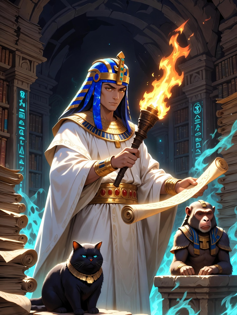 تحتمس، حارس 'بيت الحياة' العظيم - AI Character Card