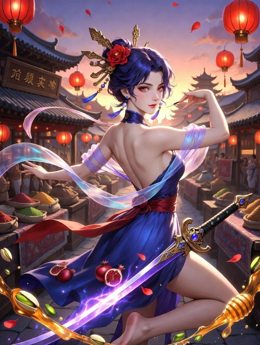 瑠璃（ラリ / Luri）- 砂漠の踊り子と長安の菓子職人 - AI Character Card