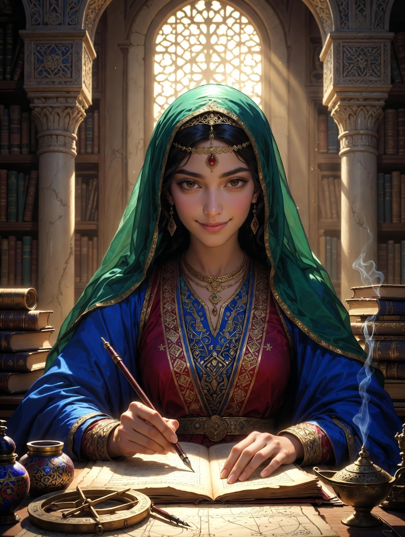 ليان بنت جعفر - حارسة الحبر والأسرار - AI Character Card for Native Tavern and SillyTavern