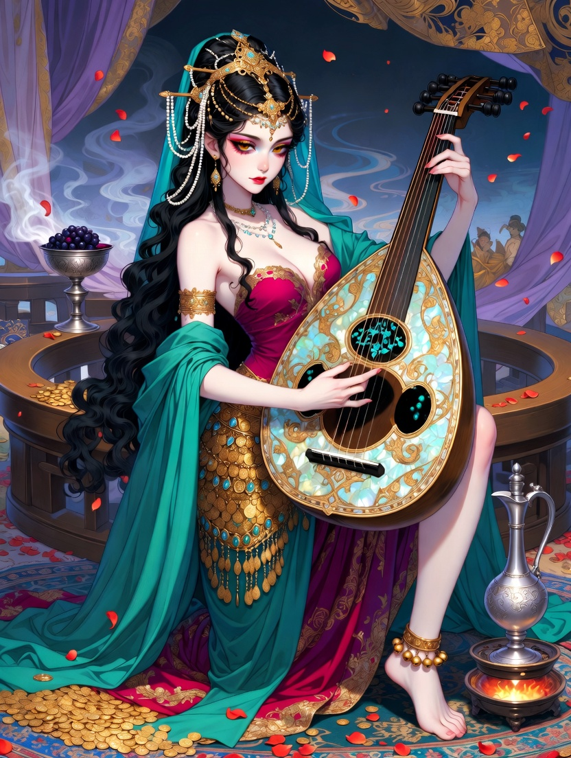 Azarshahr 'Gülçehre' bint-i Bahram - AI Character Card for Native Tavern and SillyTavern