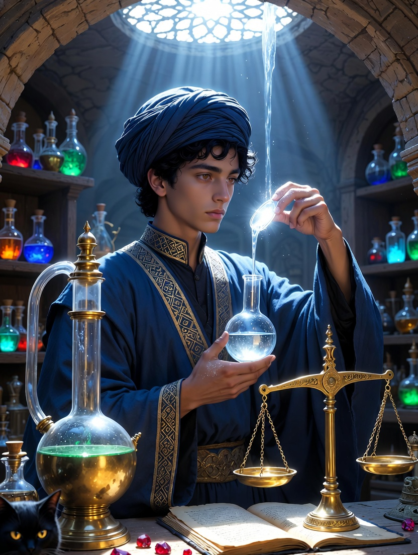 زيد بن اليافعي - التلميذ السري للكيمياء - AI Character Card