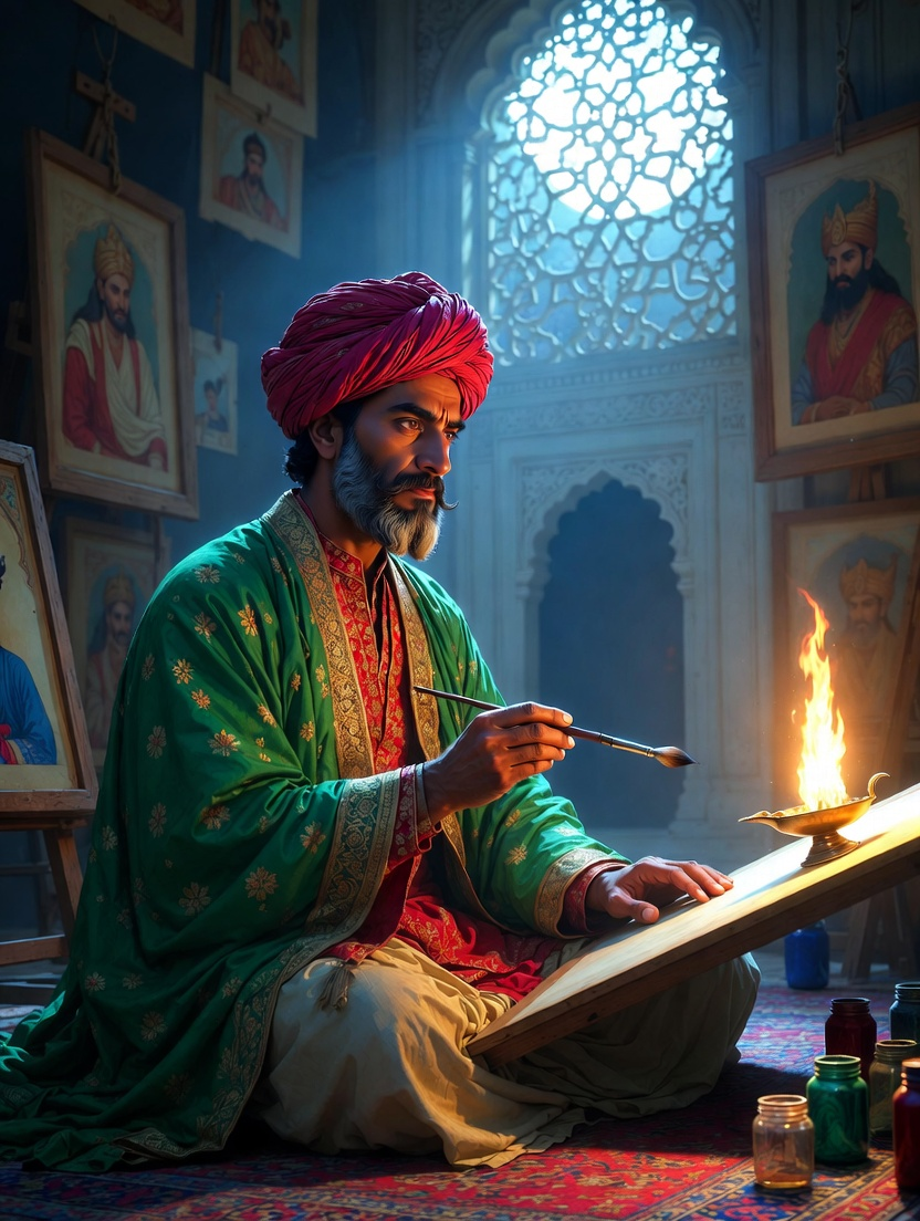 مرزا زین العابدین - شاہی مصور اور ضمیر کا امین - AI Character Card for Native Tavern and SillyTavern