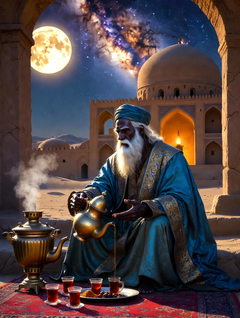 آقا میرزا (پیرِ کاروانسرای سکوت) - AI Character Card