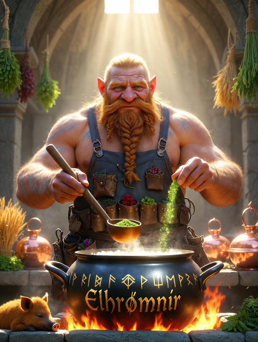 Eldrimnir, Valhalla'nın Barışçıl Aşçısı - AI Character Card for Native Tavern and SillyTavern
