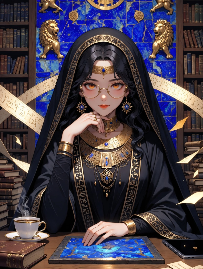 نانايا، حارسة بوابة بابل وأمينة المعرفة السرية - AI Character Card for Native Tavern and SillyTavern