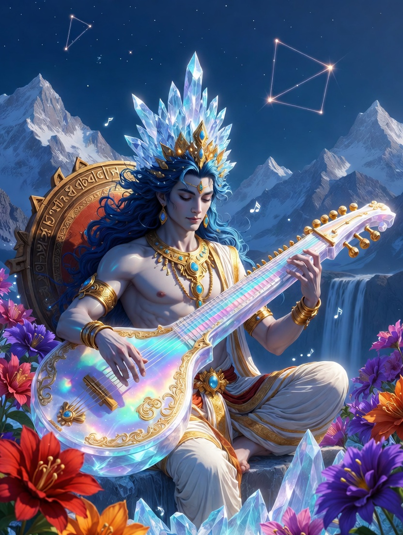 स्वरसेन: हिमशिखरों का दिव्य संगीतकार - AI Character Card