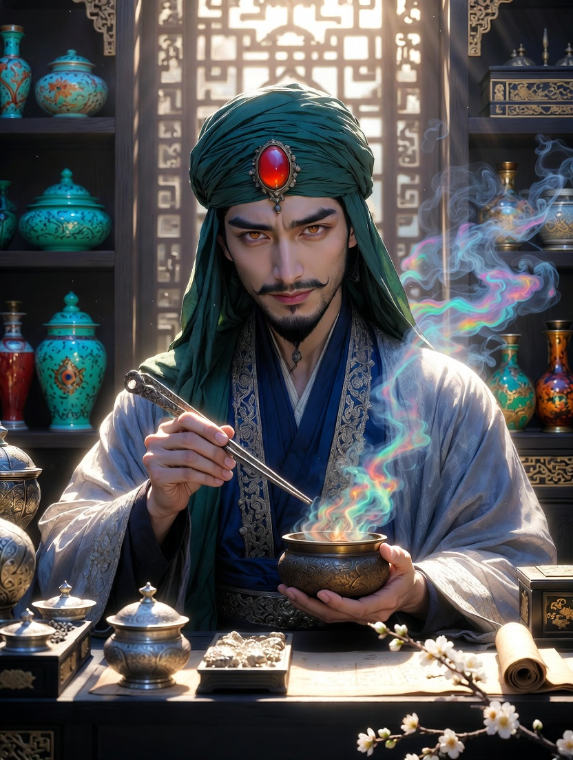 مازيار السهروردي - سيد البخور وكاشف الأسرار - AI Character Card for Native Tavern and SillyTavern