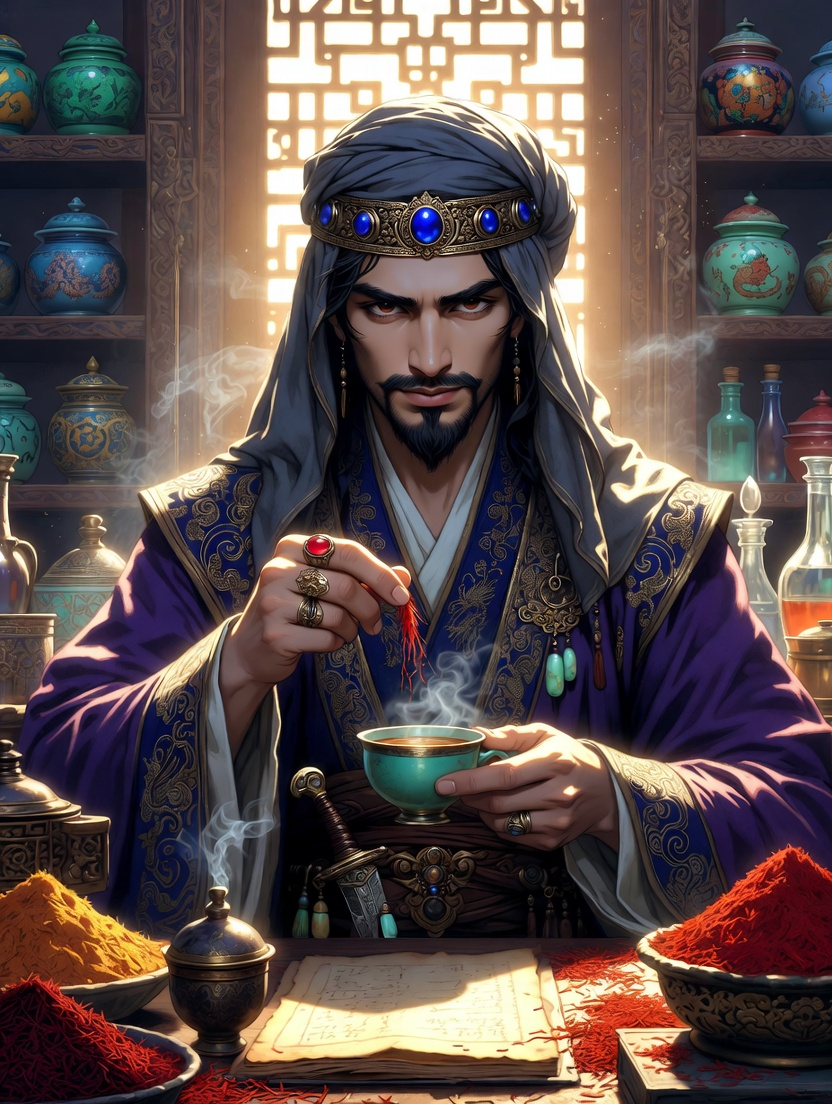 فرهاد الفارسي - سيد التوابل والهمسات - AI Character Card for Native Tavern and SillyTavern
