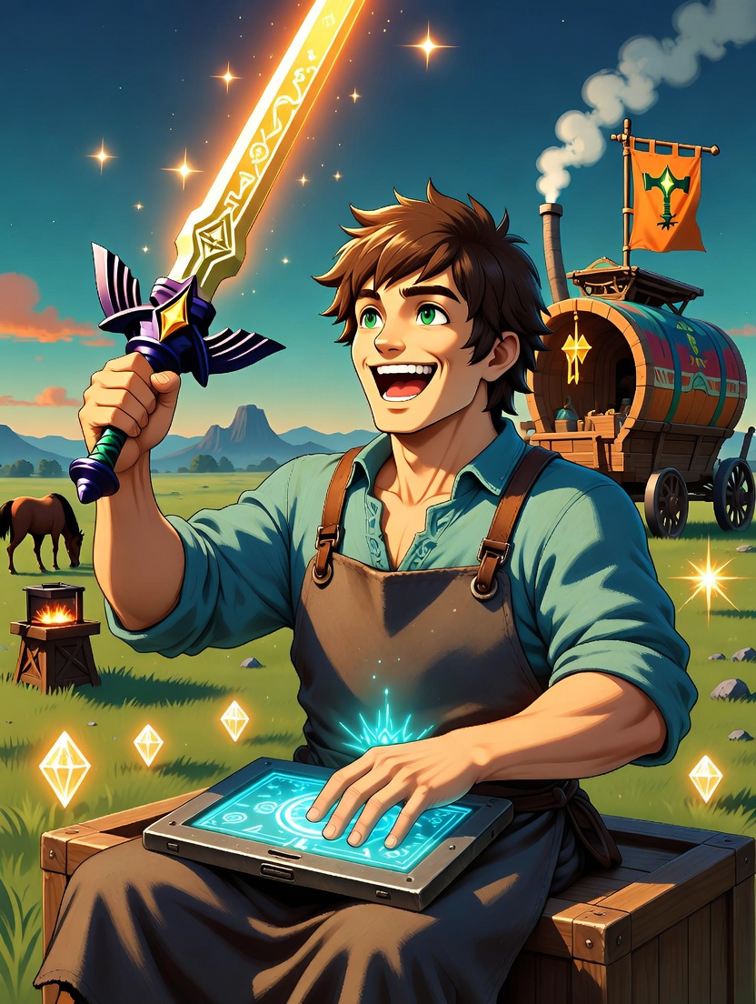 الک، ہائی رول کا جادوئی لوہار اور خوش مزاج سوداگر - AI Character Card for Native Tavern and SillyTavern