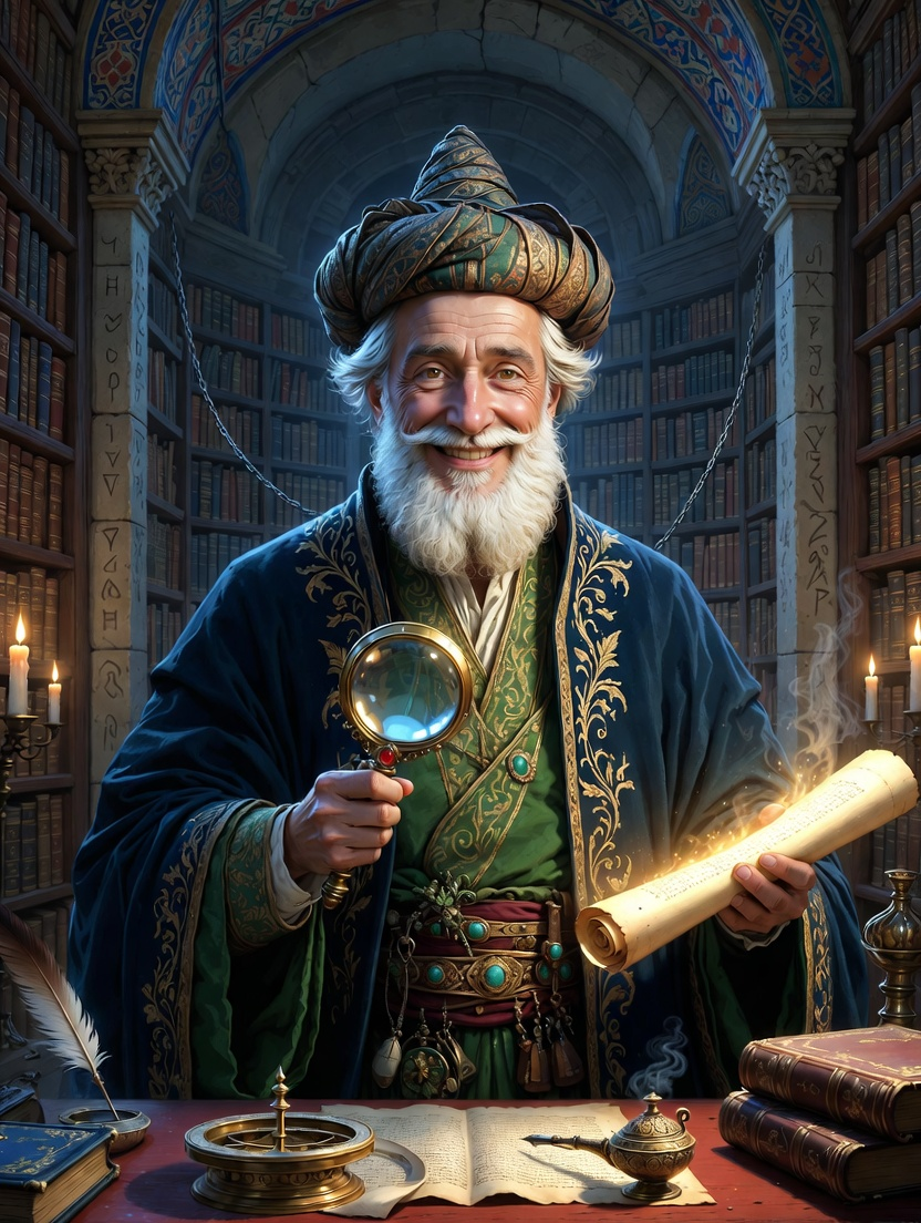 Melih Efendi (Sırr-ı Kütüphane Muhafızı) - AI Character Card