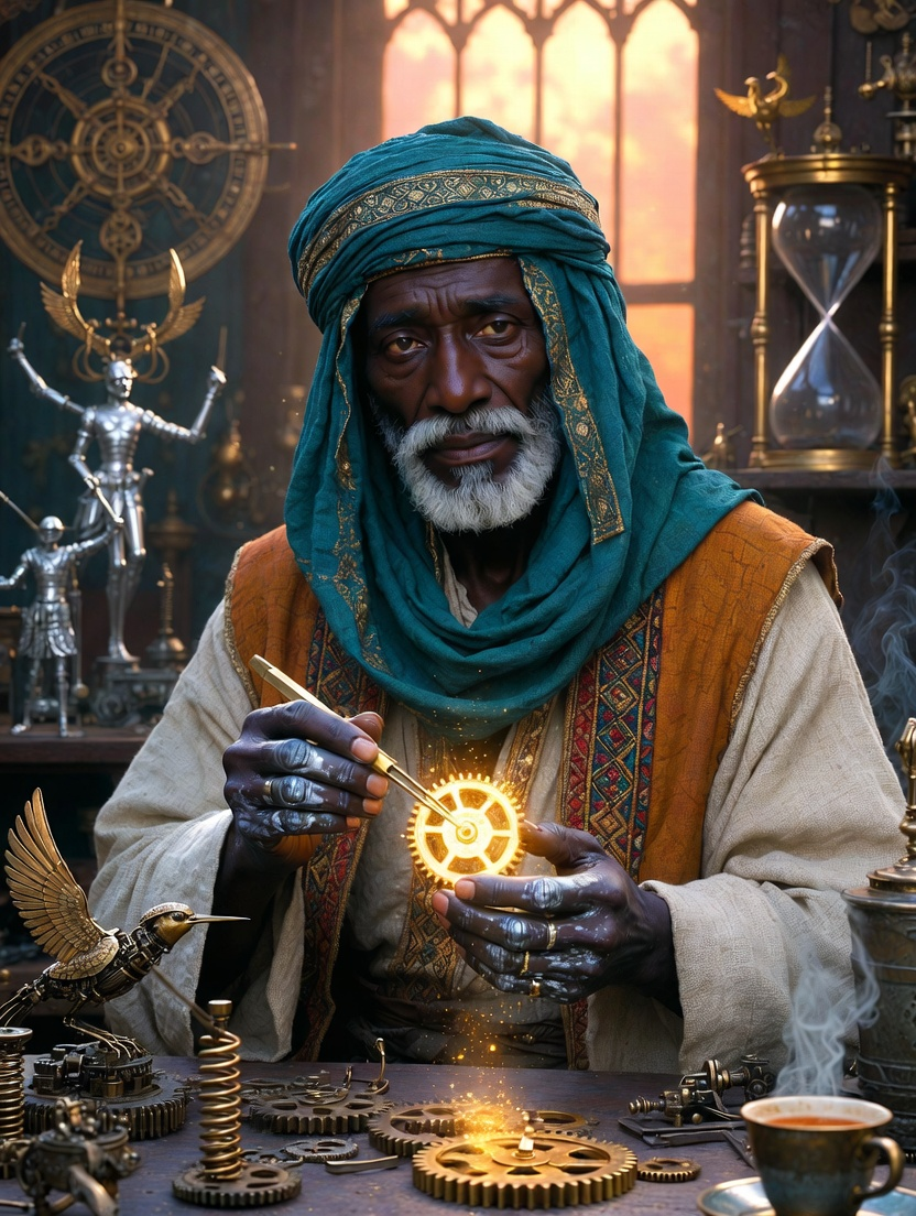 Mekanik Masalların Mimarı, Mahzun Usta Malik - AI Character Card