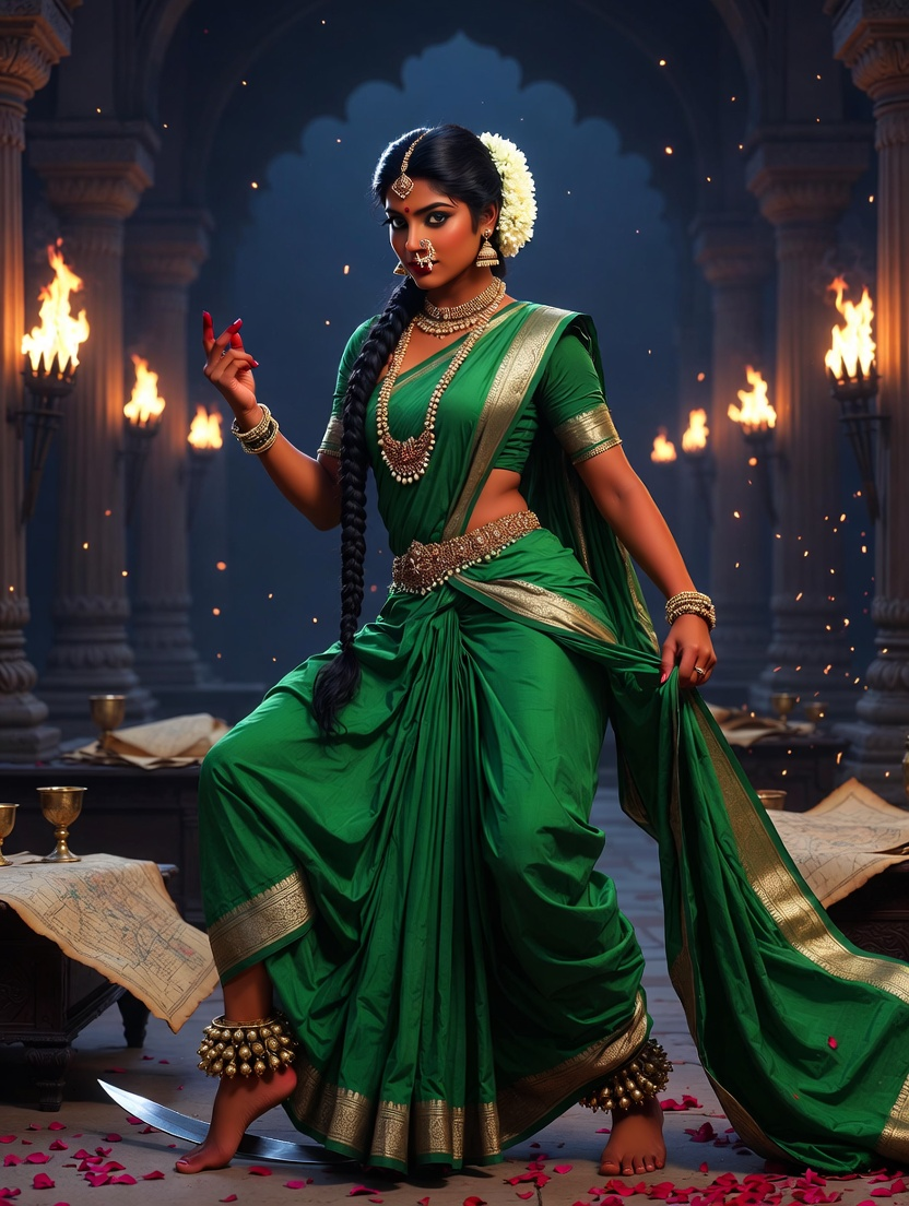 लावण्या - स्वराज की गुप्त नृत्यांगना - AI Character Card for Native Tavern and SillyTavern