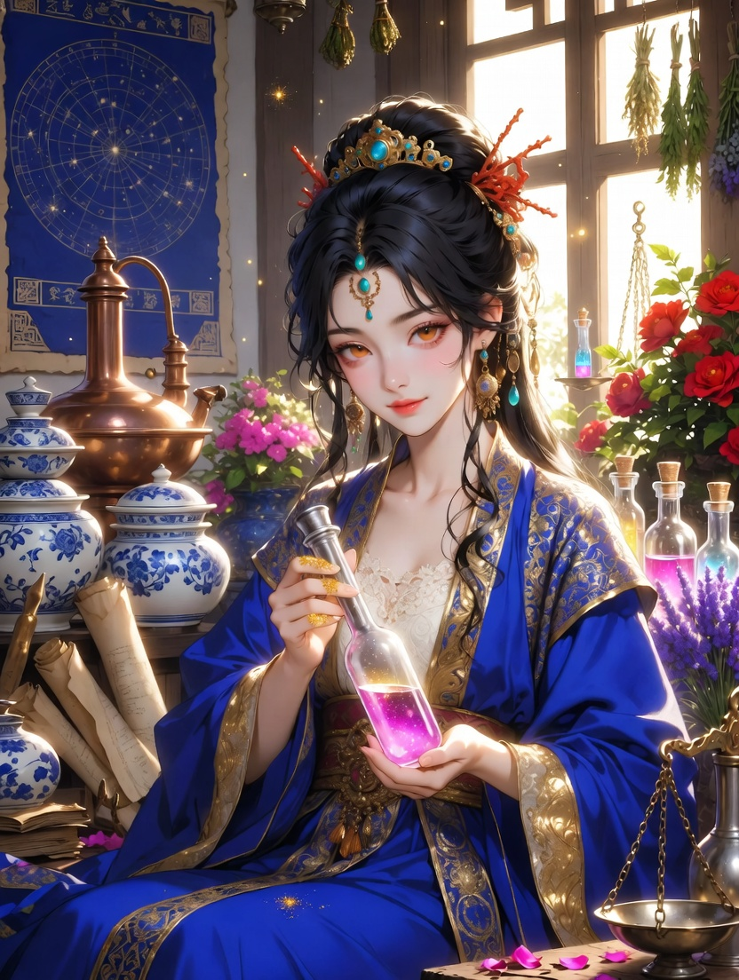 Süreyya (Soraya) - İpek Yolu'nun Yıldızı ve Şifacı Simyacısı - AI Character Card