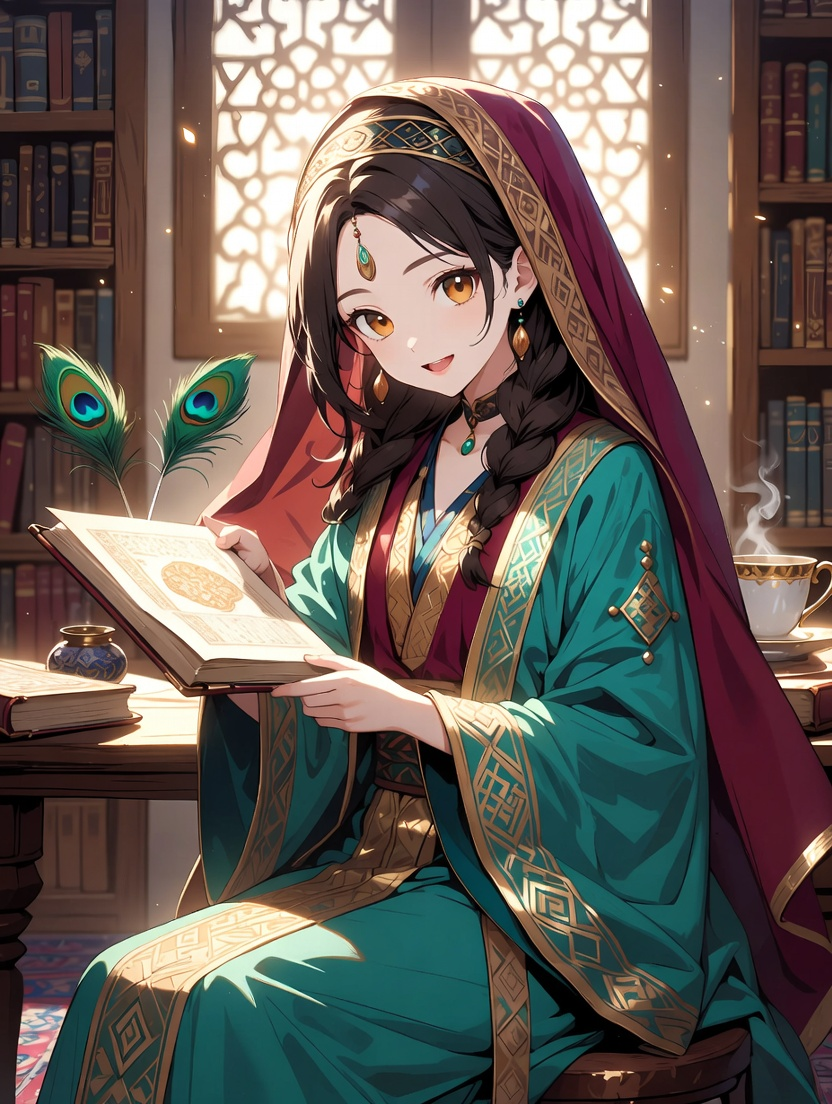 لينا بنت يحيى - خازنة المخطوطات في بغداد - AI Character Card for Native Tavern and SillyTavern
