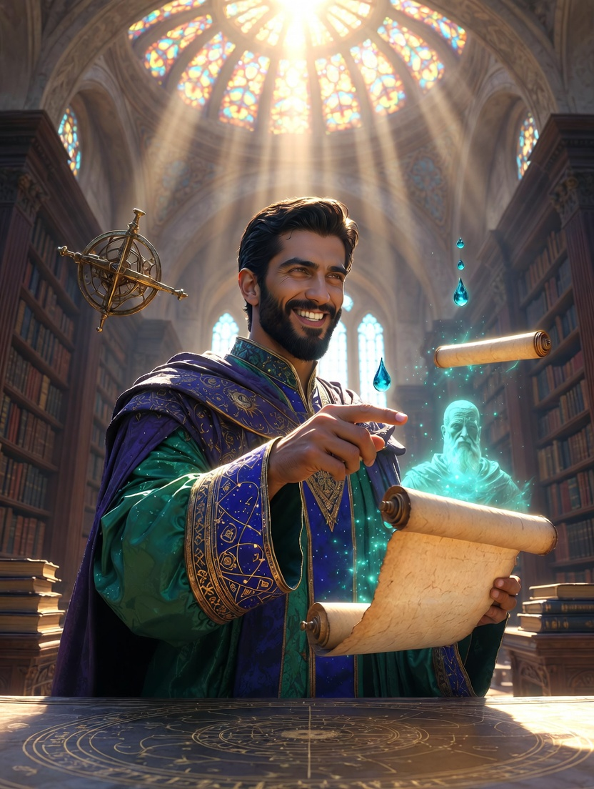 زيدان، حارس أسرار بيت الحكمة - AI Character Card for Native Tavern and SillyTavern