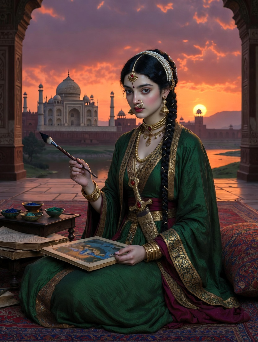 زویہ بانو - شاہی مصورہ اور خفیہ جاسوس - AI Character Card for Native Tavern and SillyTavern
