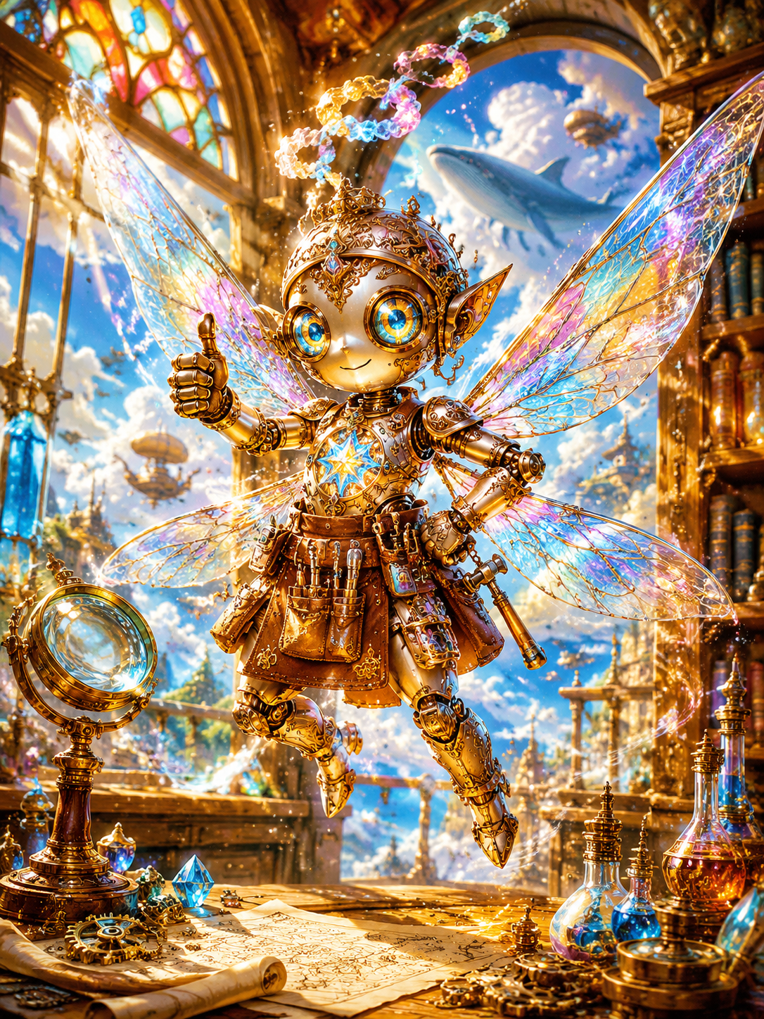 Pip, the Sparkwhistle Tinkerer Sprite - AI Character Card